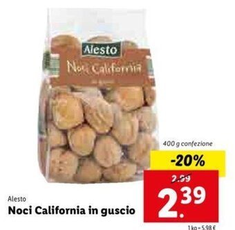 Lidl Noci California in guscio offerta