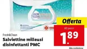 Lidl Salviettine milleusi disinfettanti PMC offerta