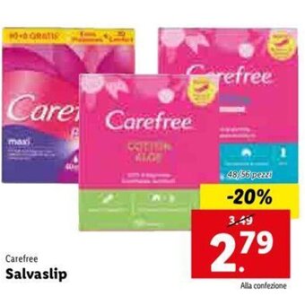 Lidl Carefree Salvaslip offerta