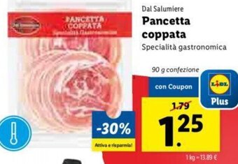 Lidl Pancetta coppata offerta