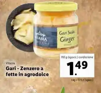 Lidl Gari- Zenzero a fette in agrodolce offerta