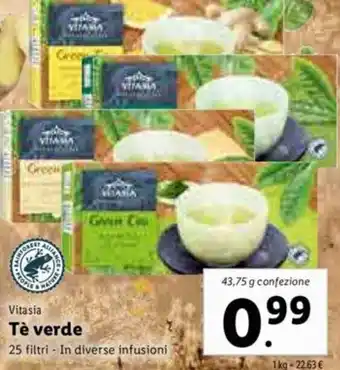 Lidl Tè verde offerta