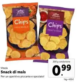 Lidl Snack di mais 200g offerta