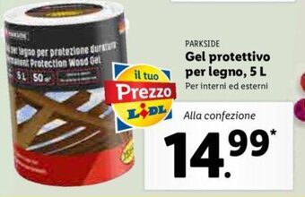 Lidl Parkside Gel protettivo per legno,5 L offerta