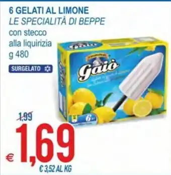 MD Discount Gaio 6 Gelati Al Limone 480 g offerta
