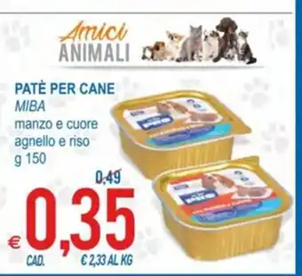 MD Discount Patè Per Cane Miba manzo e cuore agnello e riso g 150 offerta