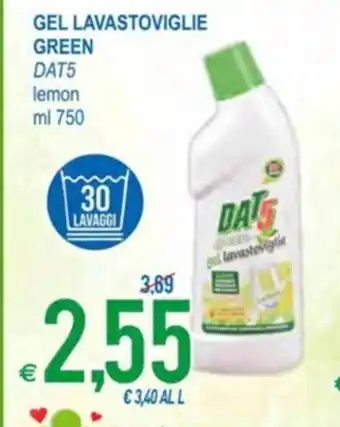MD Discount Gel Lavastoviglie Green Dat 5 lemon ml 750 offerta