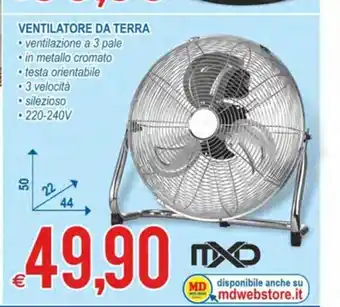 MD Discount MXD Ventilatore Da Terra 220 - 240 V offerta