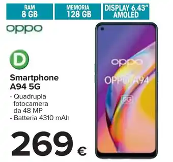 Carrefour oppo A94 5G Smartphone offerta
