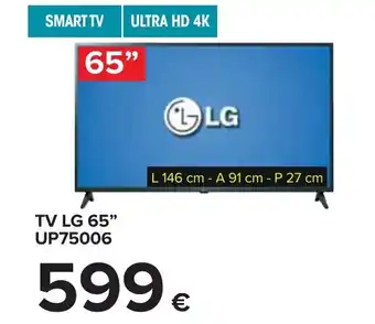 Carrefour LG TV 65" UP75006 offerta