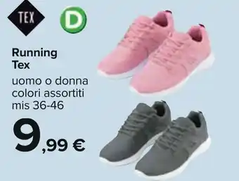 Carrefour Tex Running mis 36-46 offerta