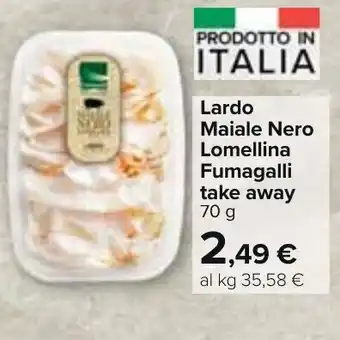 Lardo Maiale Nero Lomellina Fumagalli take away 70 g