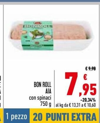 Conad Superstore Bon Roll AIA con spinaci 750 g offerta