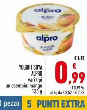 Conad Superstore Yogurt Soya Alpro Mango 135 g offerta