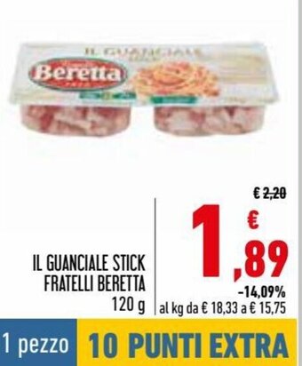 Conad Superstore Il Guanciale Stick Fratelli Beretta 120 g offerta