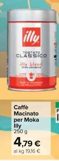 Carrefour illy Caffè Macinato per Moka 250 g offerta