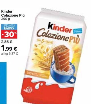 Carrefour Kinder Colazione Più 290 g offerta
