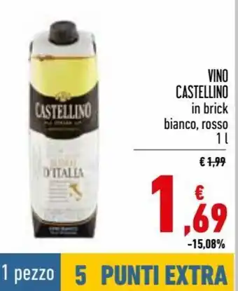 Conad Superstore Castellino Vino In Brick Bianco. Rosso 1 L offerta