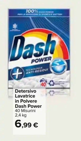 Carrefour Dash Power Detersivo Lavatrice in Polvere 2,4 kg offerta
