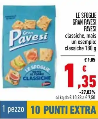 Conad Superstore Gran Pavesi Le Sfoglie Pavesi Classiche, Mais Classiche 180 g offerta