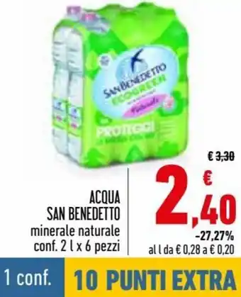 Conad Superstore San Benedetto Acqua Minerale Naturale Conf. 2 L x 6 Pezzi offerta