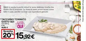 Coop Superstore Tacchino Tonnato Gusto Qui circa 200g al kg offerta