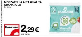 Coop Superstore Mozzarella Alta Qualita Granarolo 3 x 100 g offerta