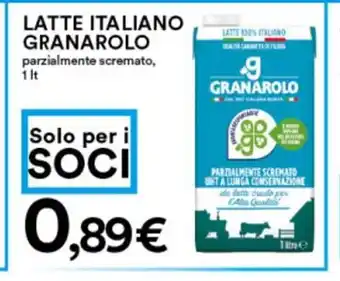 Coop Superstore Latte Italiano Granarolo Parzialmente scremato, 1 lt offerta