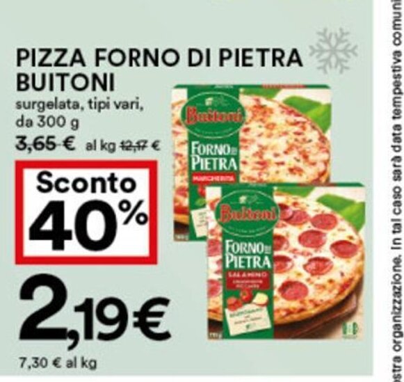 Pizza Forno Di Pietra Buitoni surgelata, tipi vari, da 300g offerta di Coop  Superstore
