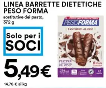 Linea Barrette Dietetiche Peso Forma Sostitutive Del Pasto, 372 g