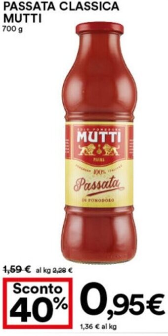 Coop Superstore Passata Classica Mutti 700 g offerta