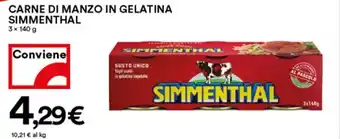 Coop Superstore Carne Di Manzo In Gelatina Simmenthal 3 x 140 g offerta