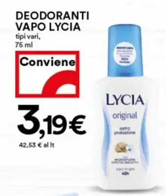 Coop Superstore Lycia Deodoranti Vapo 75 ml offerta
