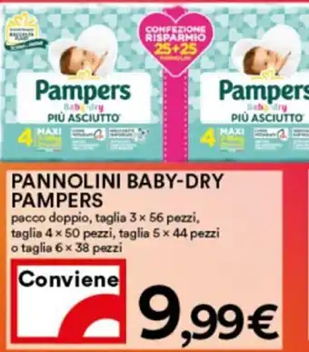 Coop Superstore Pampers Pannolini Baby-Dry Pecco Doppio Taglia 3 x 56 Pezzi offerta