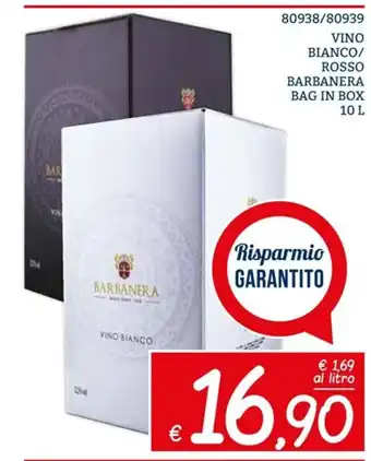 Zona Vino Blanco / Rosso Barbanera Bag in Box 10 L offerta