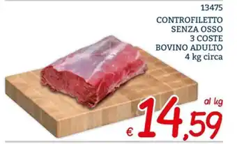 Zona Controfiletto Senza Osso 3 Coste Bovino Adulto 4 kg circa offerta