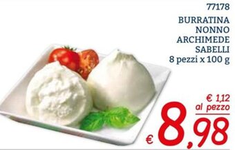 Burratina Nonno Archimede Sabelli 8 pezzi x 100 g