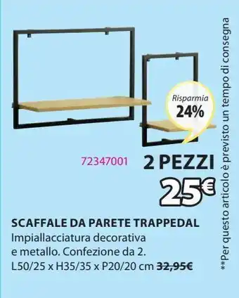 JYSK Scaffale parete trappedal 2 pezzi offerta