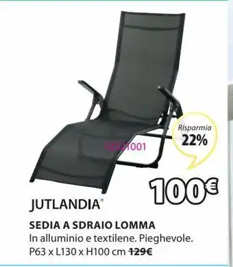 JYSK Sedia a sdraio lomma offerta