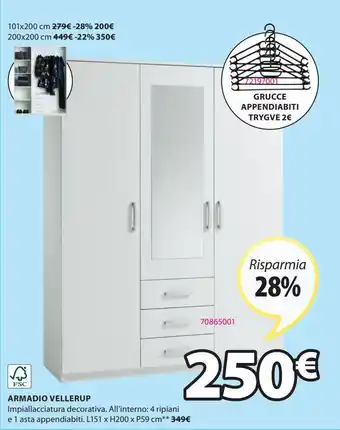 JYSK Armadio vellerup offerta