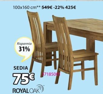 JYSK Sedia silas/sillerup offerta