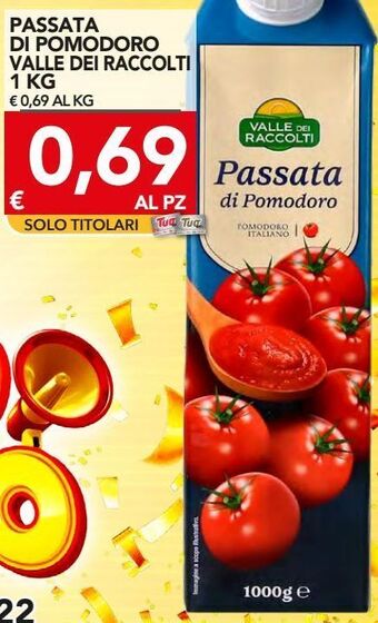 TuoDi Passata di pomodoro valle dei raccolti offerta