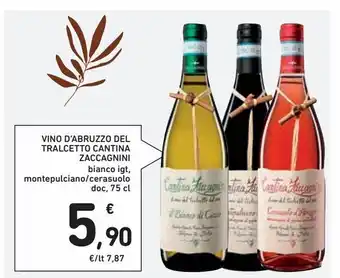 Spazio Conad Vino d'abruzzo del tralcetto cantina zaccagnini offerta