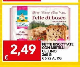 TuoDi Fette biscottate con mirtilli cellino offerta