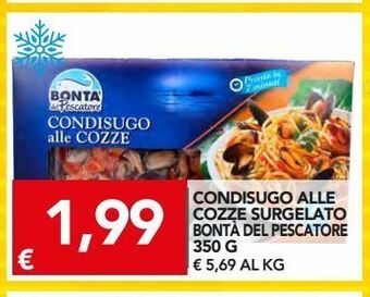 TuoDi Condisugo alle cozze surgelato bontà del pescatore offerta