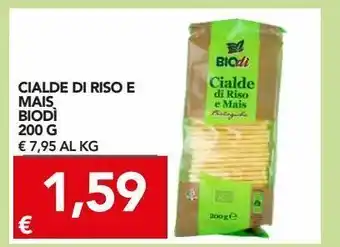 TuoDi Cialde di riso e mais biodì offerta