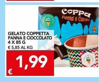 TuoDi Gelato coppetta panna e cioccolato 4 x 85 g offerta