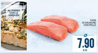 Fiori di salmone con pelle
