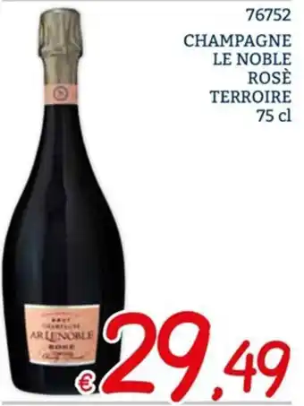 Zona Champagne Le Noble Rosè Terroire 75 cl offerta
