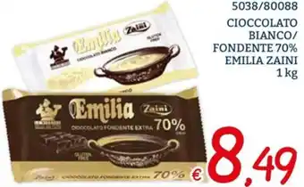 Zona Emilia Zaini Cioccolato Bianco / Fondente 70% 1 kg offerta